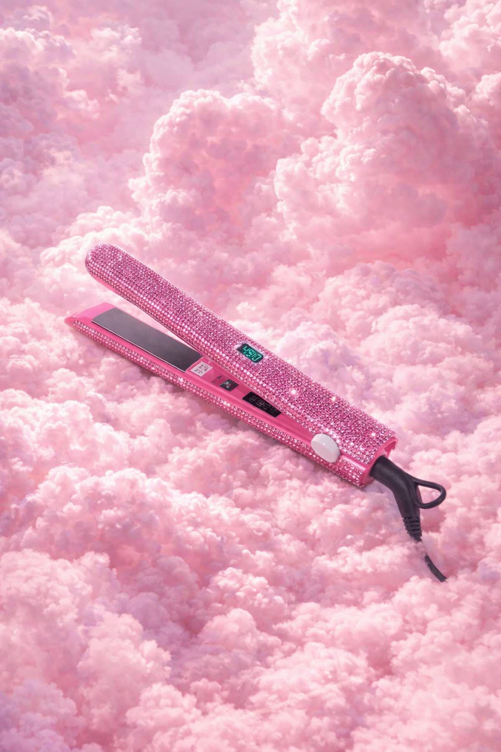 Dream Girl™ 1 Inch Rhinestone Titanium Flat Iron Hair Straightener