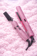 Dream Girl™  1 Inch Hair Straightener & Hot Comb Set – Rhinestone High-Heat Flat Iron Combo
