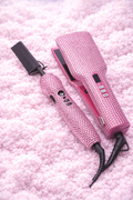 Dream Girl™ 1 1.5 Inch Hair Straightener & Hot Comb Set – Rhinestone Flat Iron