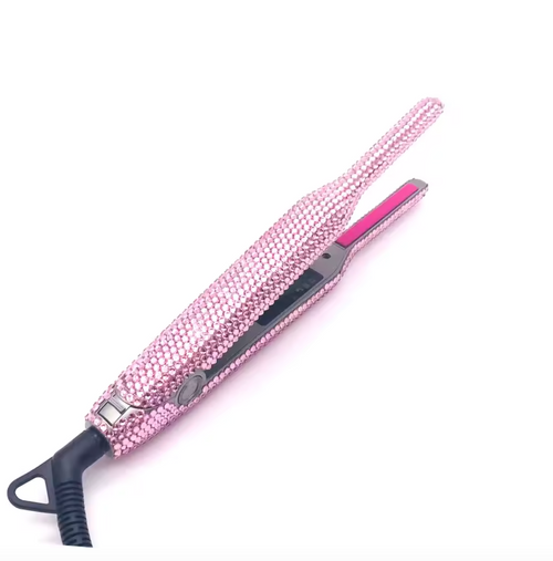 Dream Girl™ 1/4 Inch Rhinestone Titanium Flat Iron Hair Straightener with LCD Display
